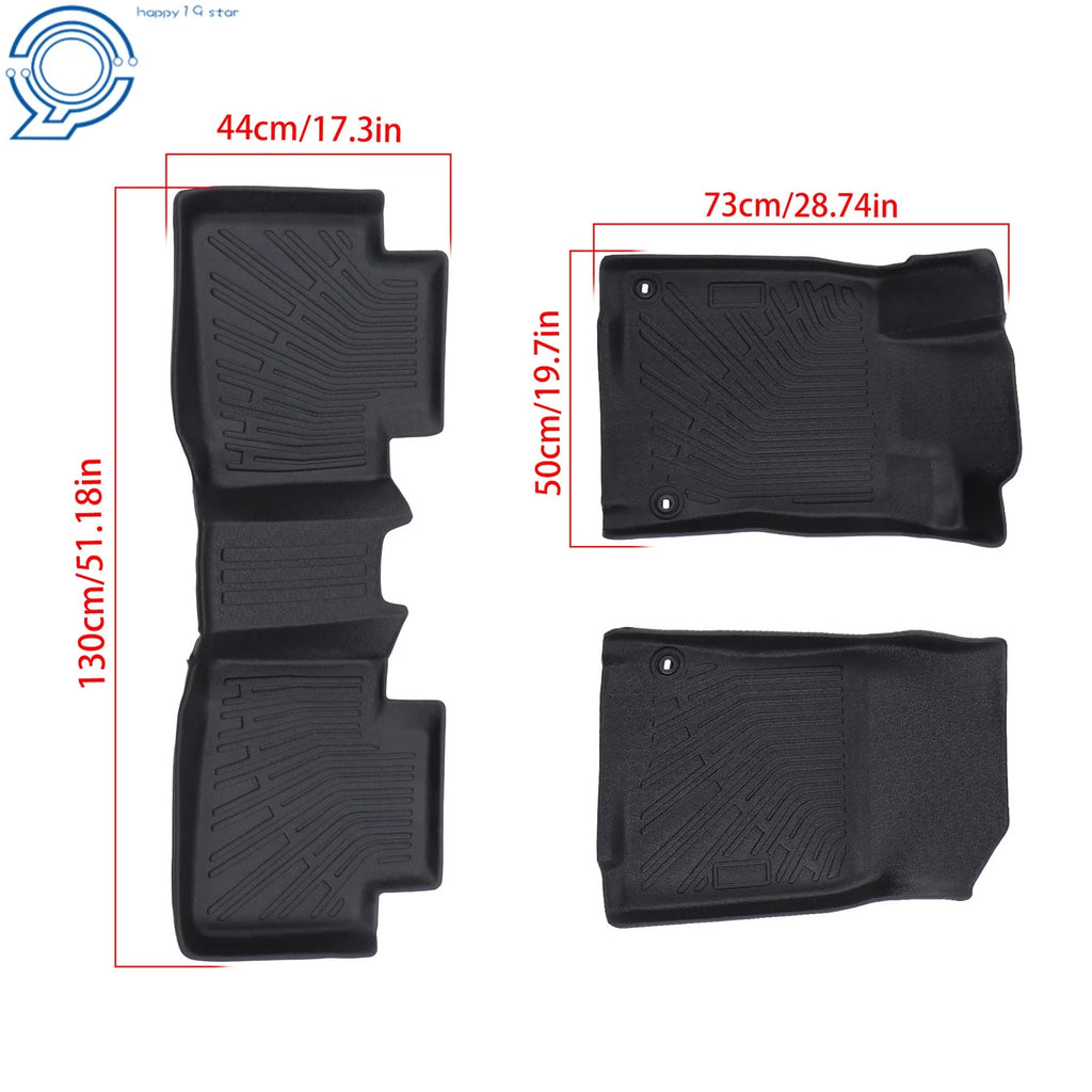 Set of 3 TPE Floor Mats Liner for Honda Civic Sedan Hatchback Coupe (2016–2021)