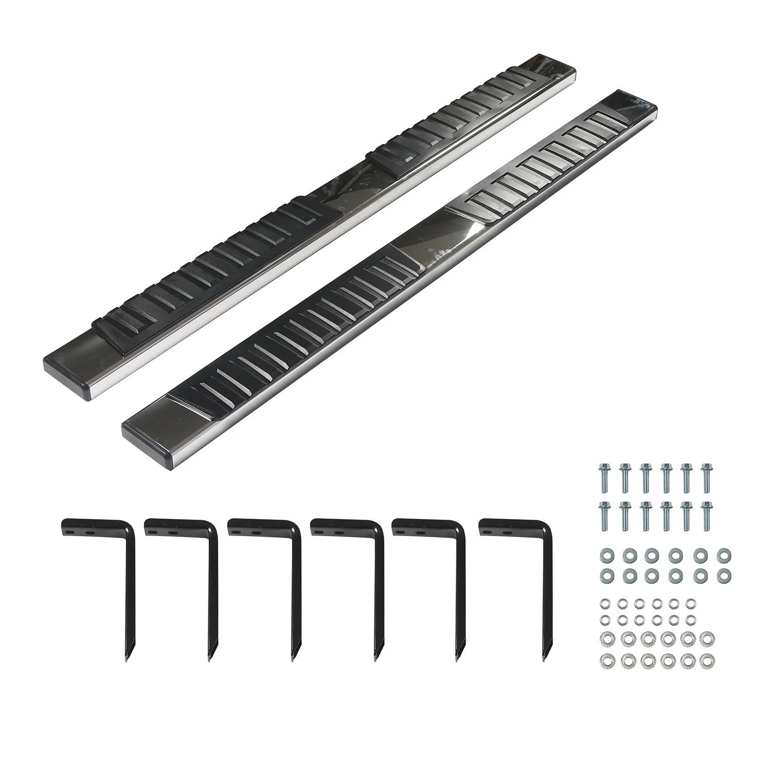 6" Side Black Steel Step Bar Running Board for Nissan Frontier (2005–2024)