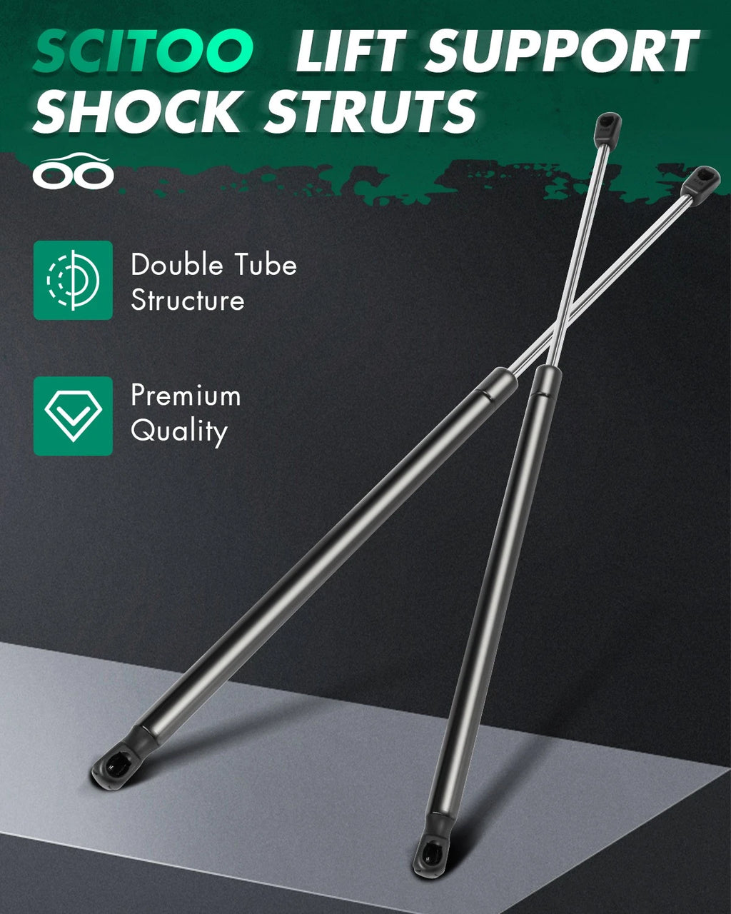 Set of 2 Lift Support Struts for Acura RDX (2013–2017) PM3547