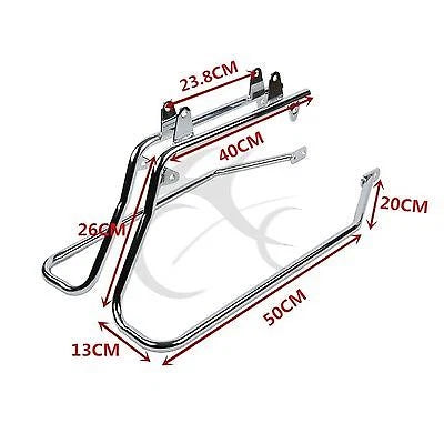 Saddlebag Conversion Brackets for Harley Softail Fatboy (1984–2017) Black/Chrome