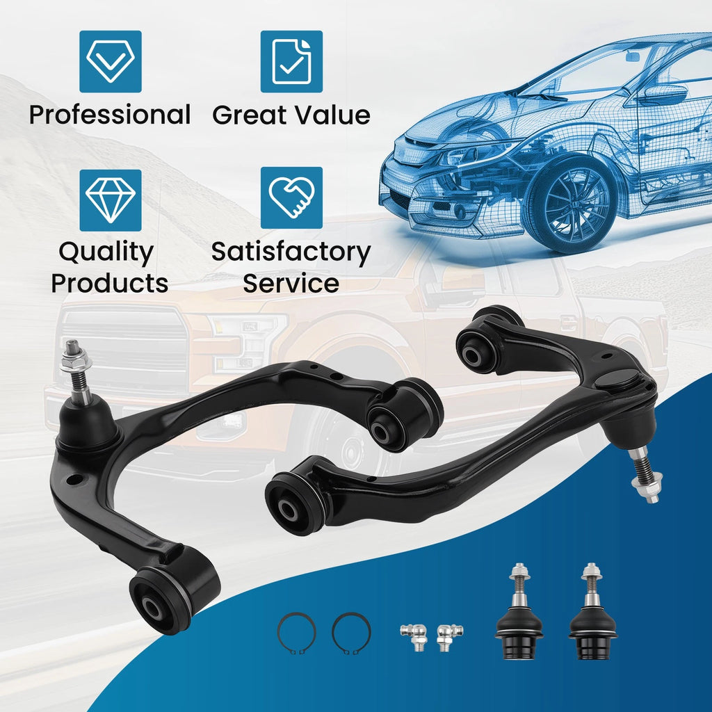 Front Struts w/ Control Arms Sway Bar Kit for Ford F-150 4WD (2015–2020)