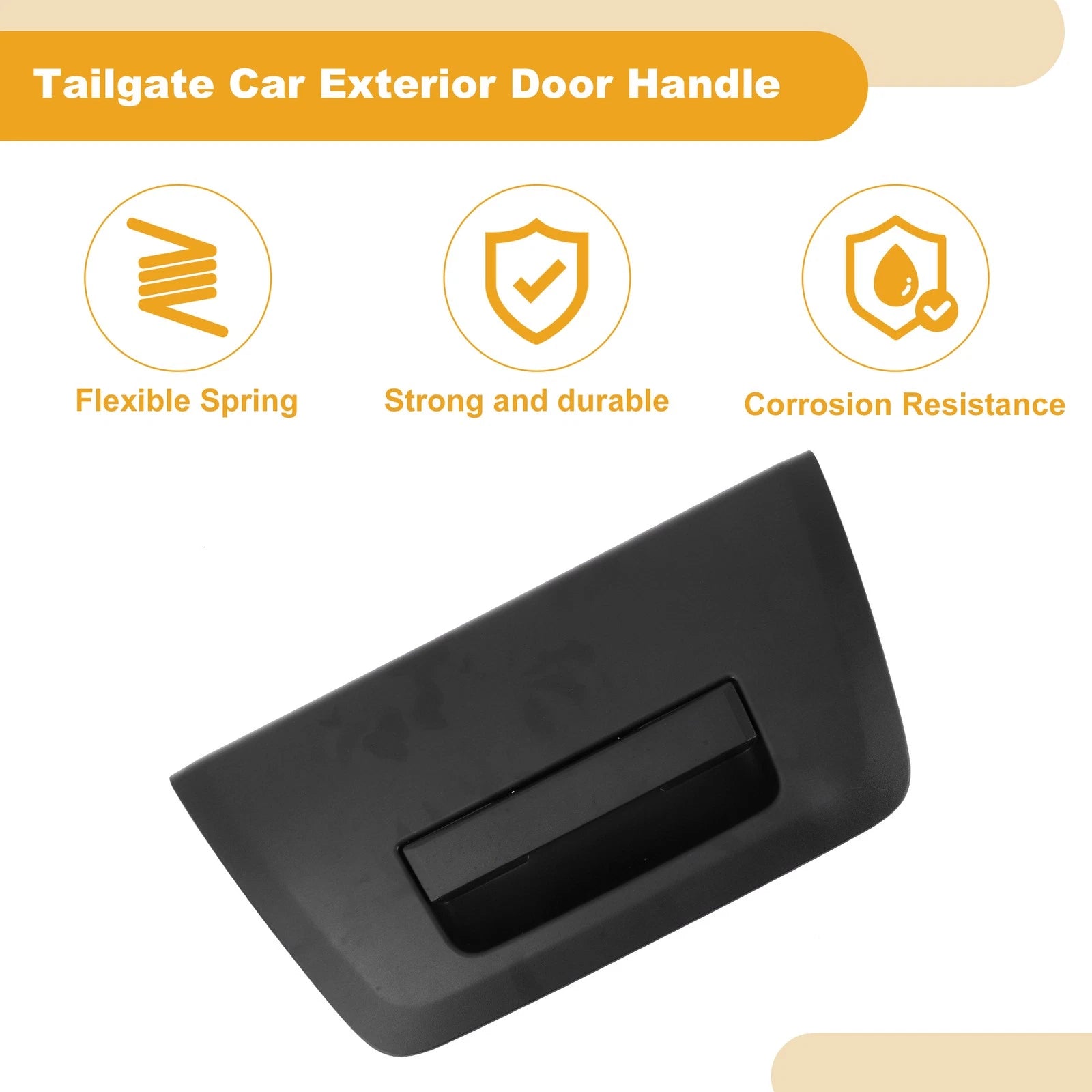 Rear Door Handle for Nissan Frontier (2005–2023) No. 90606EB705 Black ABS
