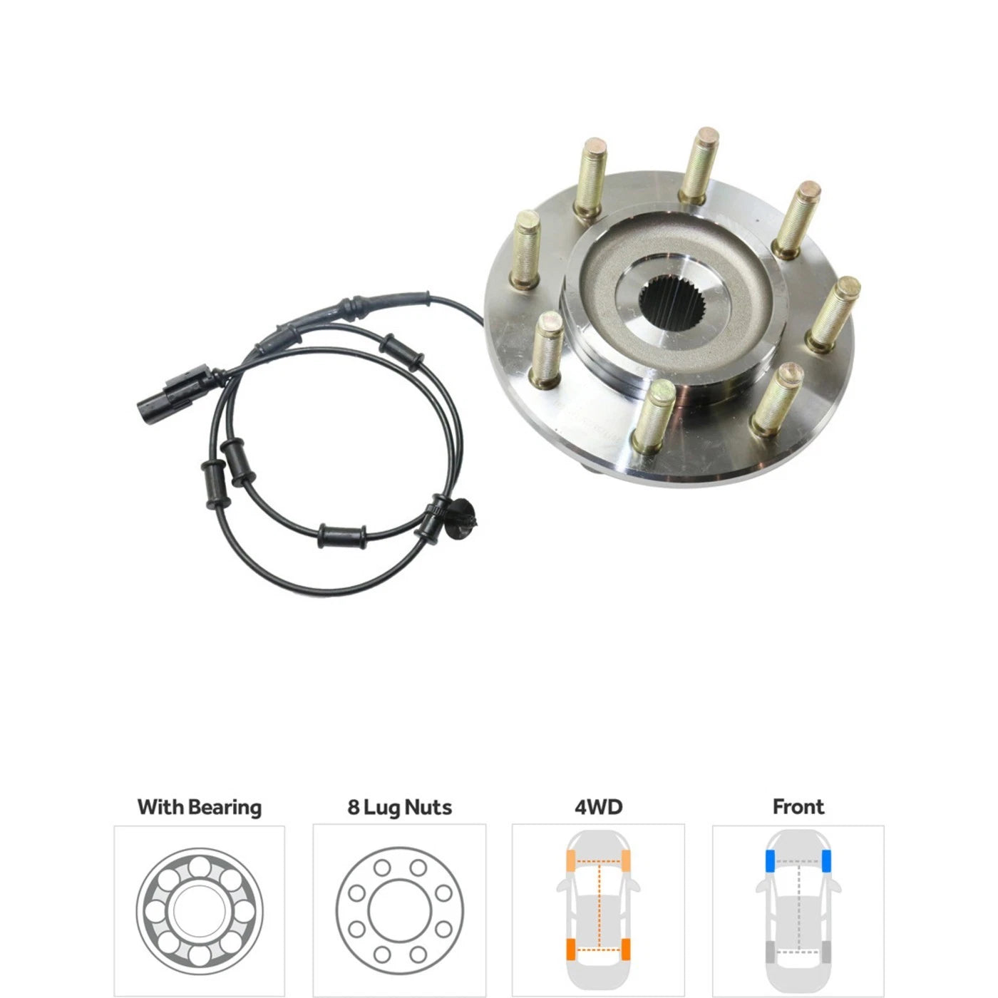 Set of 2 Wheel Hubs for Ram 1500 4WD