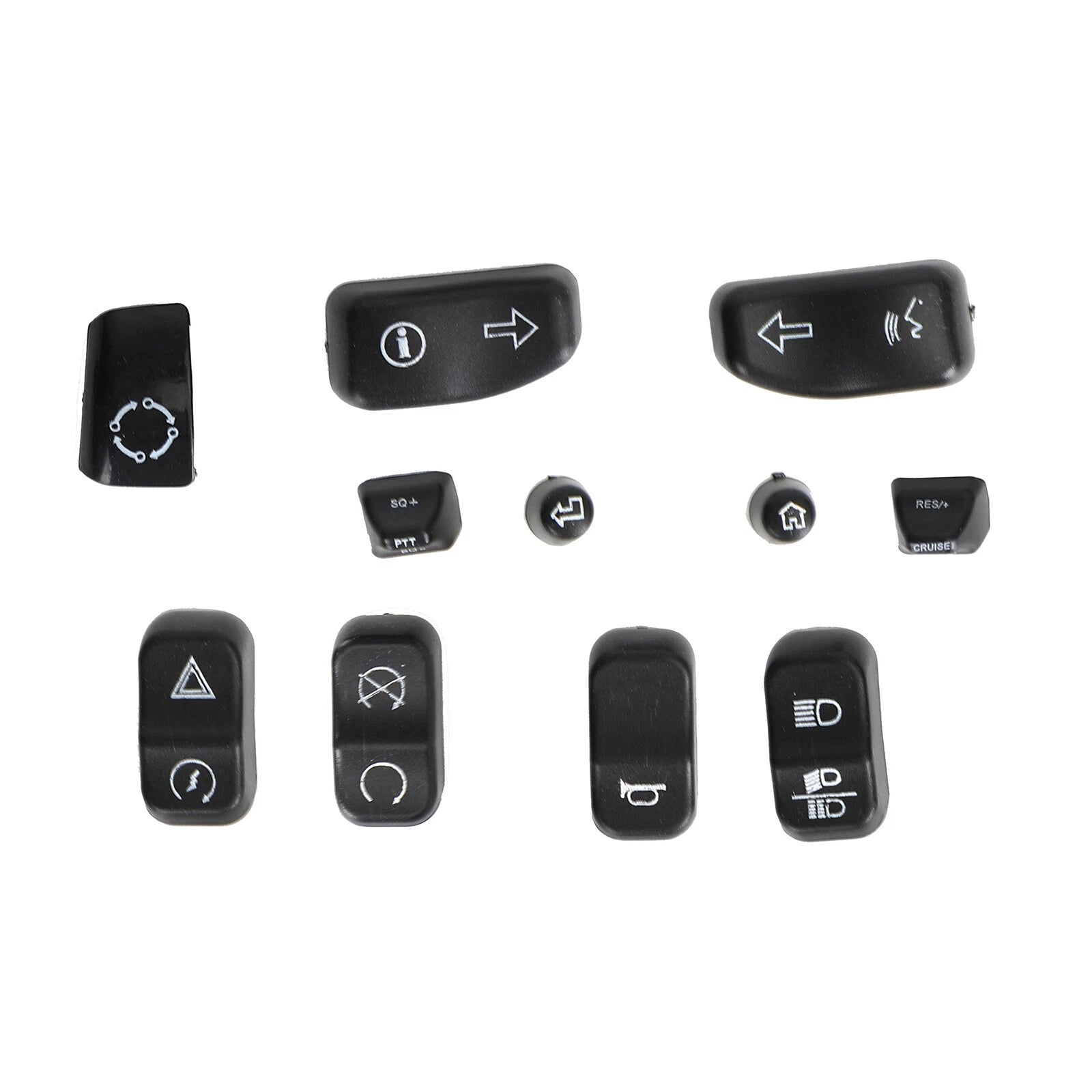 11 Pieces Control Switch Cap Buttons for Harley-Davidson Glide Road King (2014–2019)