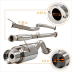 Catback Exhaust System for Honda Civic Si/DX 3-Dr HB (1992–1995) - 4" Tip