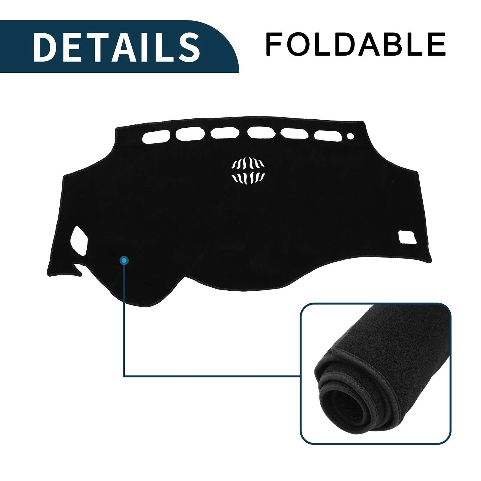 Dashboard Cover Mat for Toyota Vellfire Alphard (2015–2020) - Black Set
