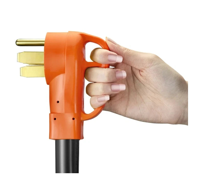 50A RV Generator Extension Cord with Power Inlet Box (25FT)