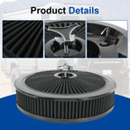 Round Air Cleaner Assembly for Chevy Ford 350 (Fits 14"x3")