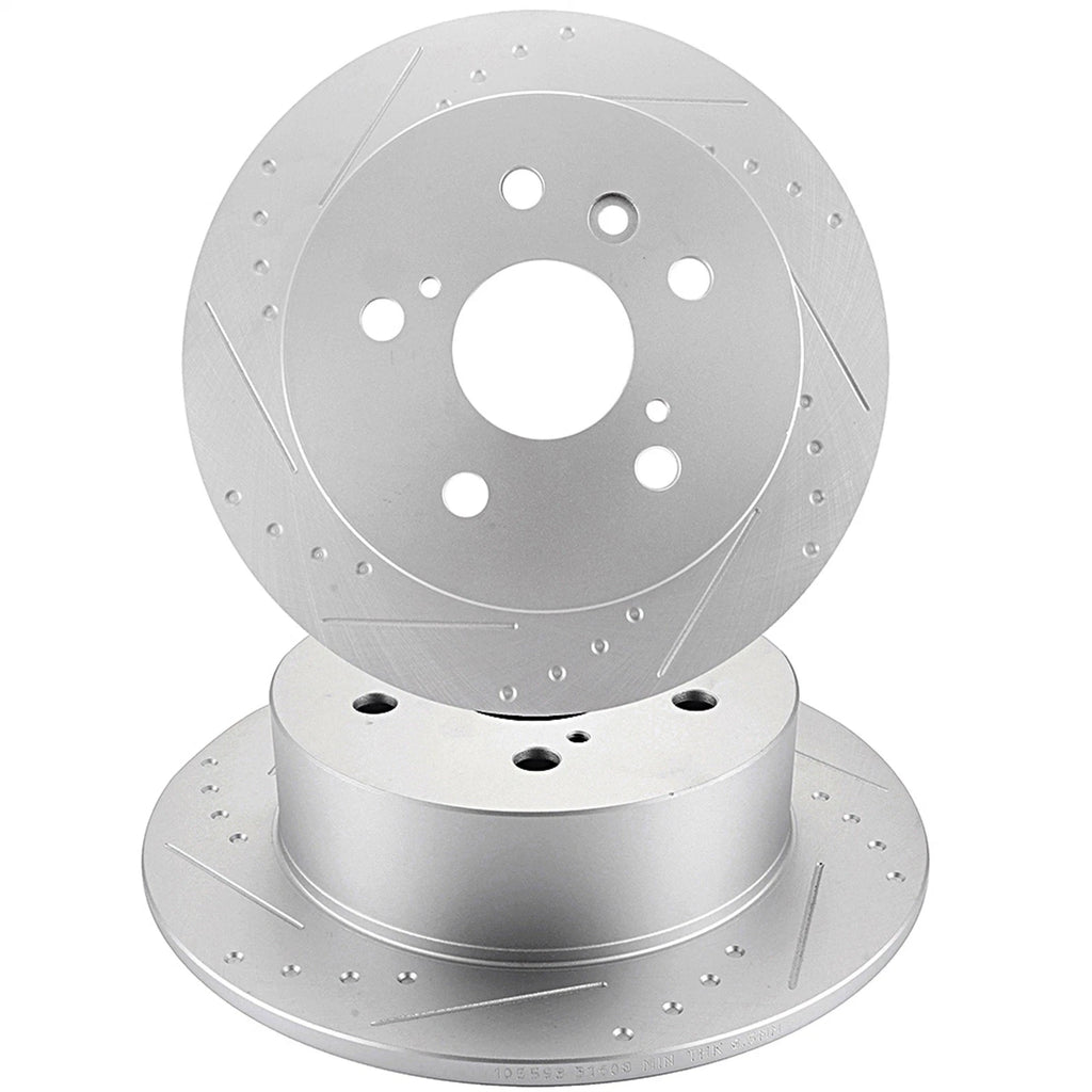 Front and Rear Drilled & Slotted Brake Rotors for Toyota Camry (2012–2017)
