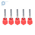 Set of 5 End Mills 3/16" Shank Diameter 4 Flute Carbide