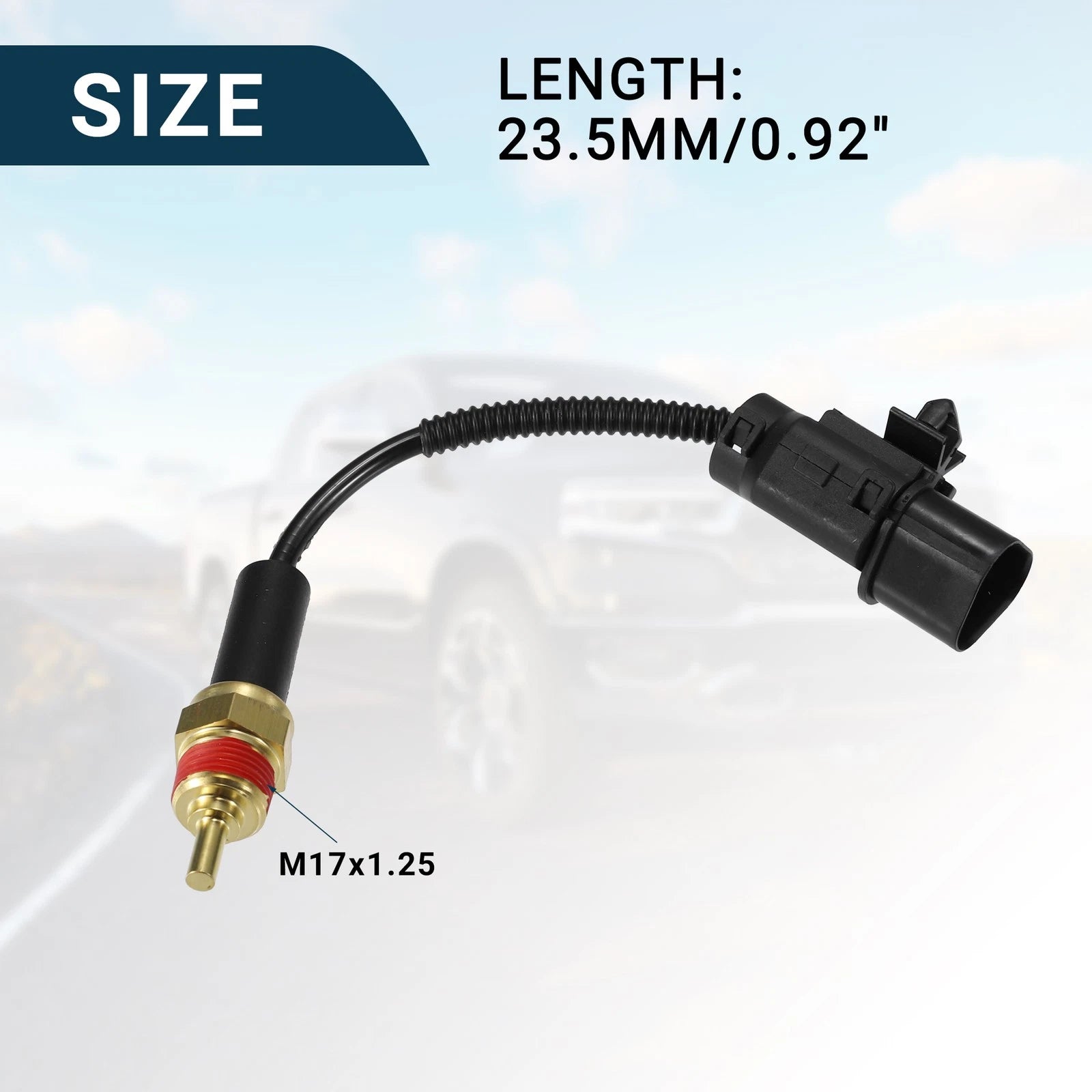 Coolant Temperature Sensor for Kia Spectra (2000–2009) 1Pcs Gold Tone