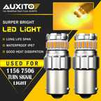 2X AUXITO 1156 7506 LED Turn Signal Light for US Vehicles (Error Free)