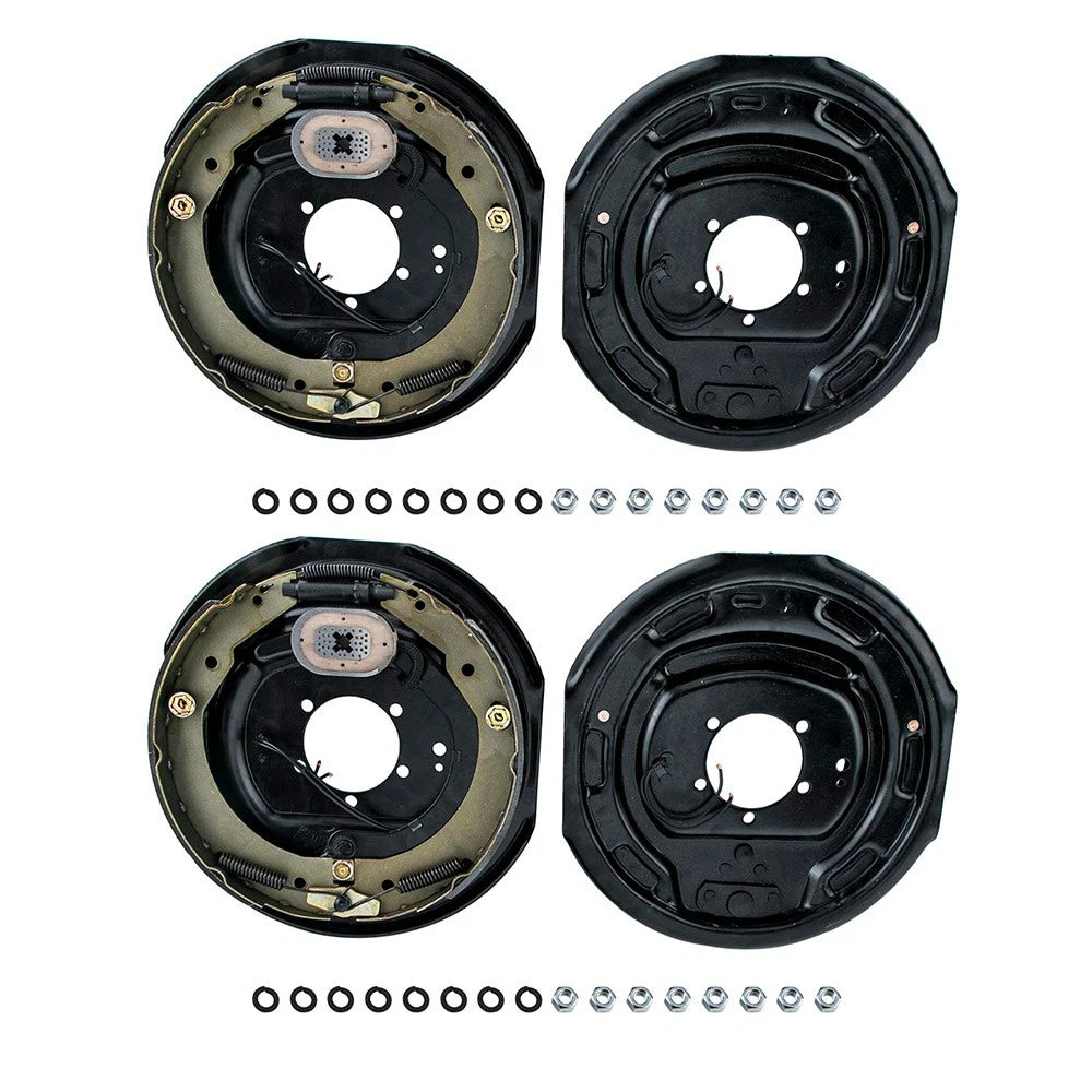 2 Pair Electric Trailer Brake Assembly for 7000 lbs Axle (Fits 12" x 2")