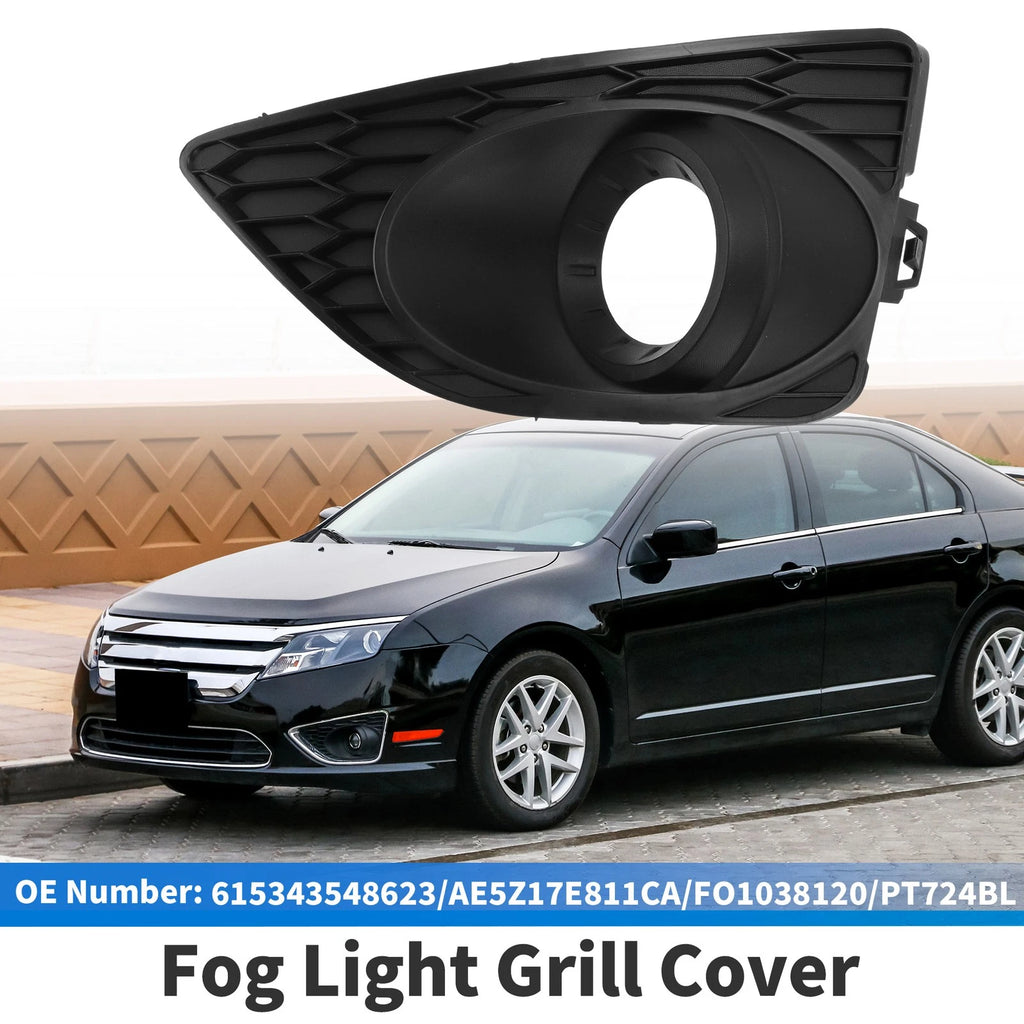 Front Left Fog Light Grill No.615343548623 for Ford Fusion (2010–2012) Black ABS