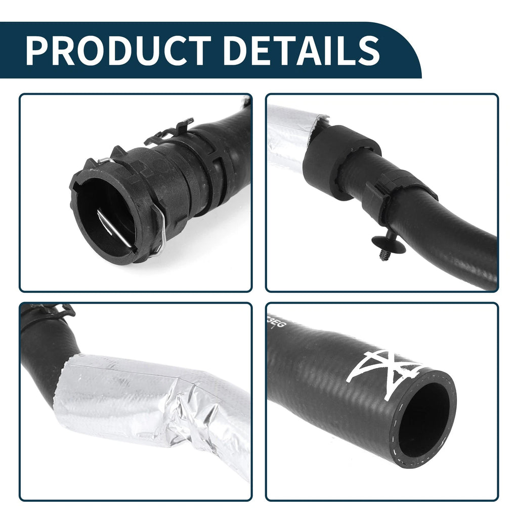 Radiator Hose Coolant Pipe for Volkswagen CC 2.0L (2009–2016) Rubber