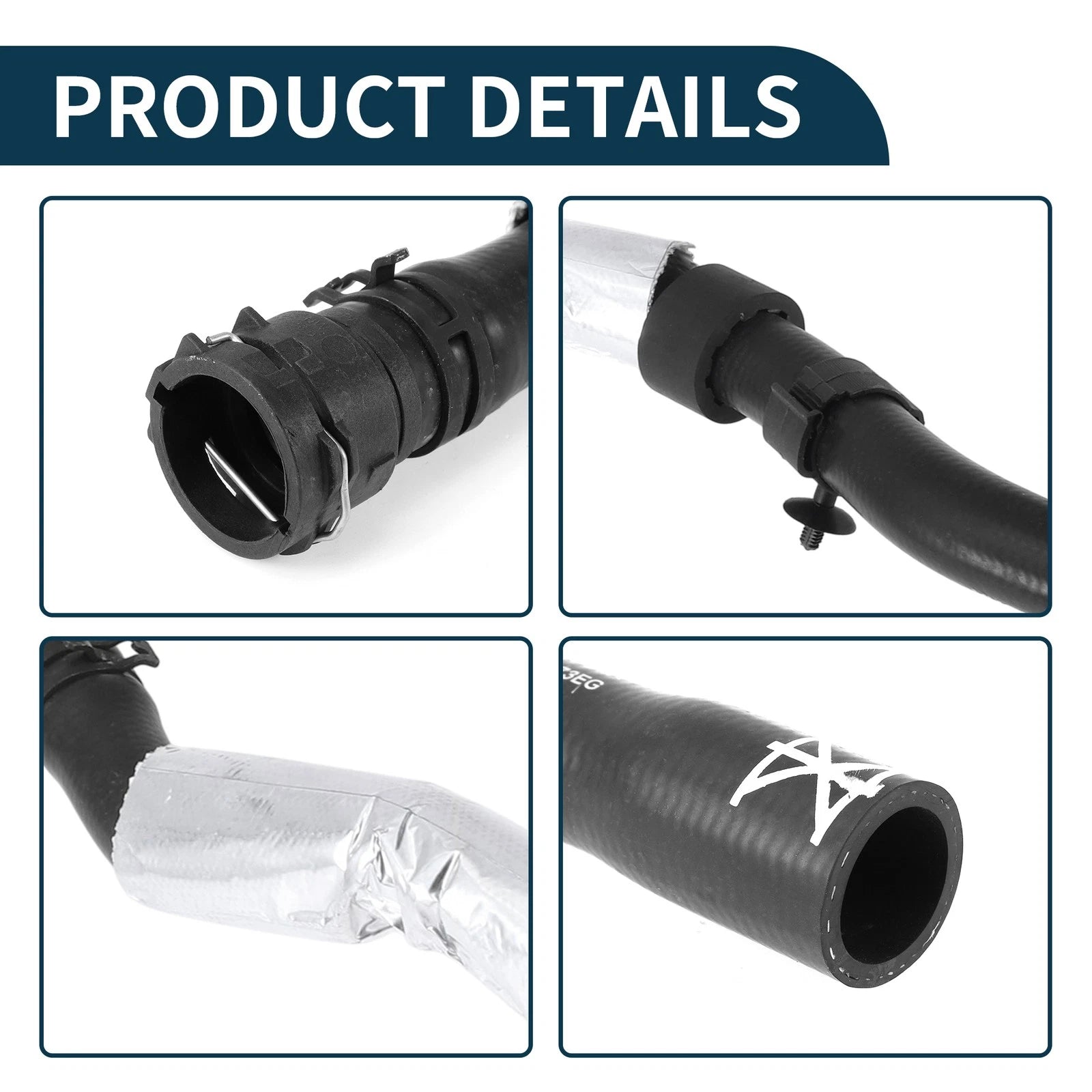 Radiator Hose Coolant Pipe for Volkswagen CC 2.0L (2009–2016) Rubber