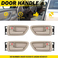 Set of 4 Inside Door Handles & Bezels for Toyota Sequoia Tundra