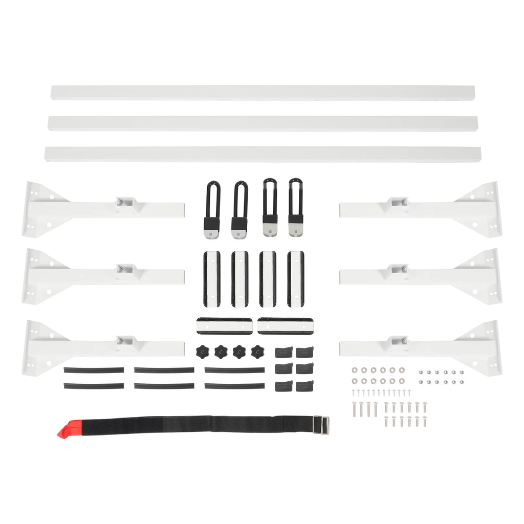 3X White Ladder Roof Rack Bars for Dodge Freightliner Sprinter 2500/3500 (2002–2006)