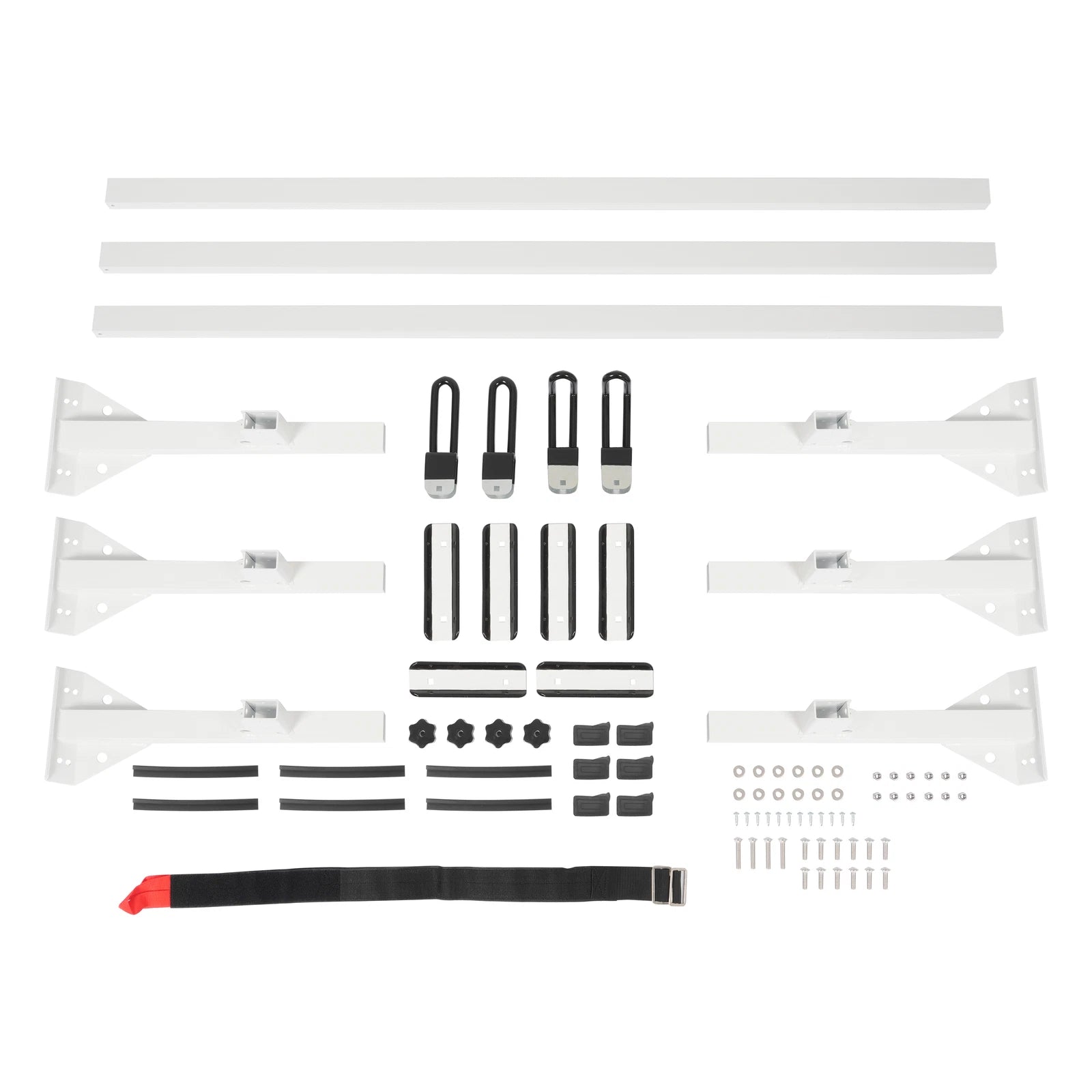 3X White Ladder Roof Rack Bars for Dodge Freightliner Sprinter 2500/3500 (2002–2006)
