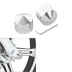Chrome Front Axle Nut Cover Bolt for Harley Touring Sportster Dyna (2008–2023)