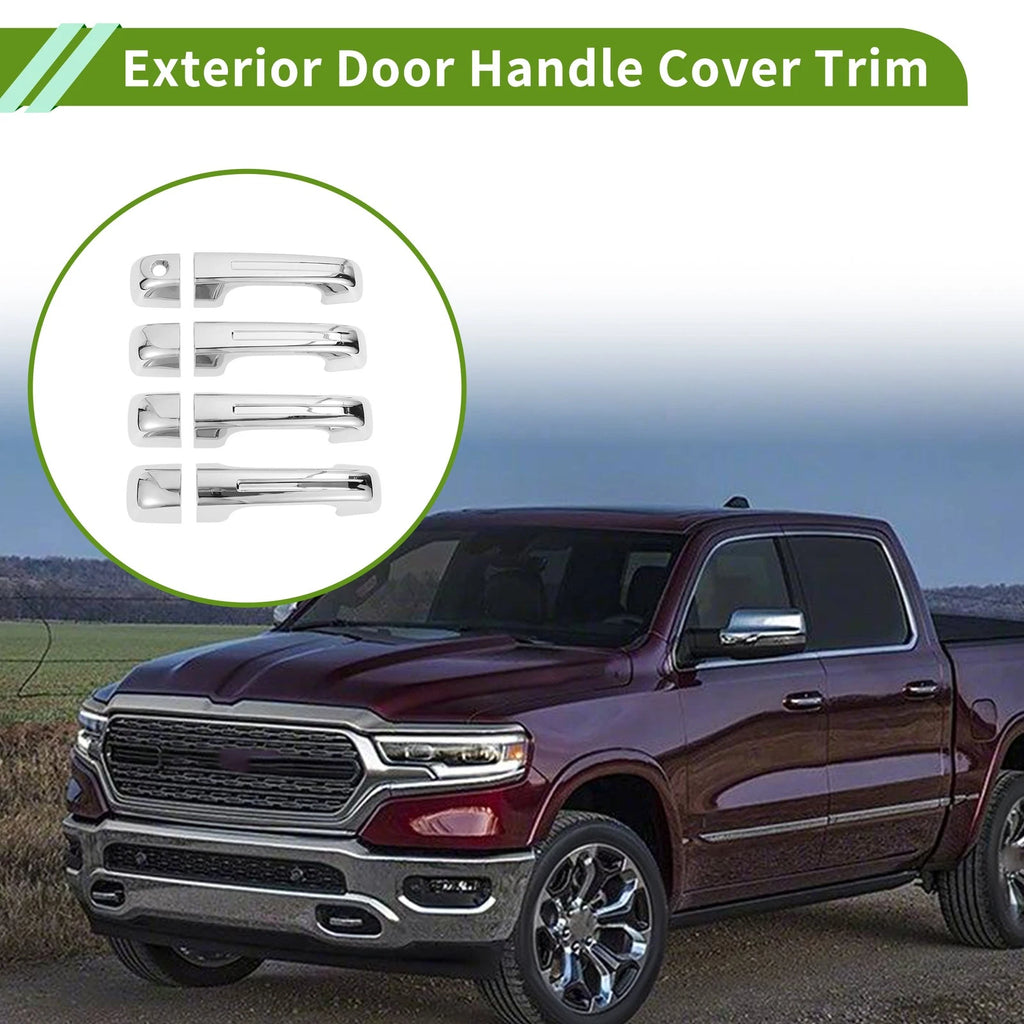 Set of 1 Exterior Door Handle Cover Trim for Dodge Ram 1500 (2019–2024) ABS