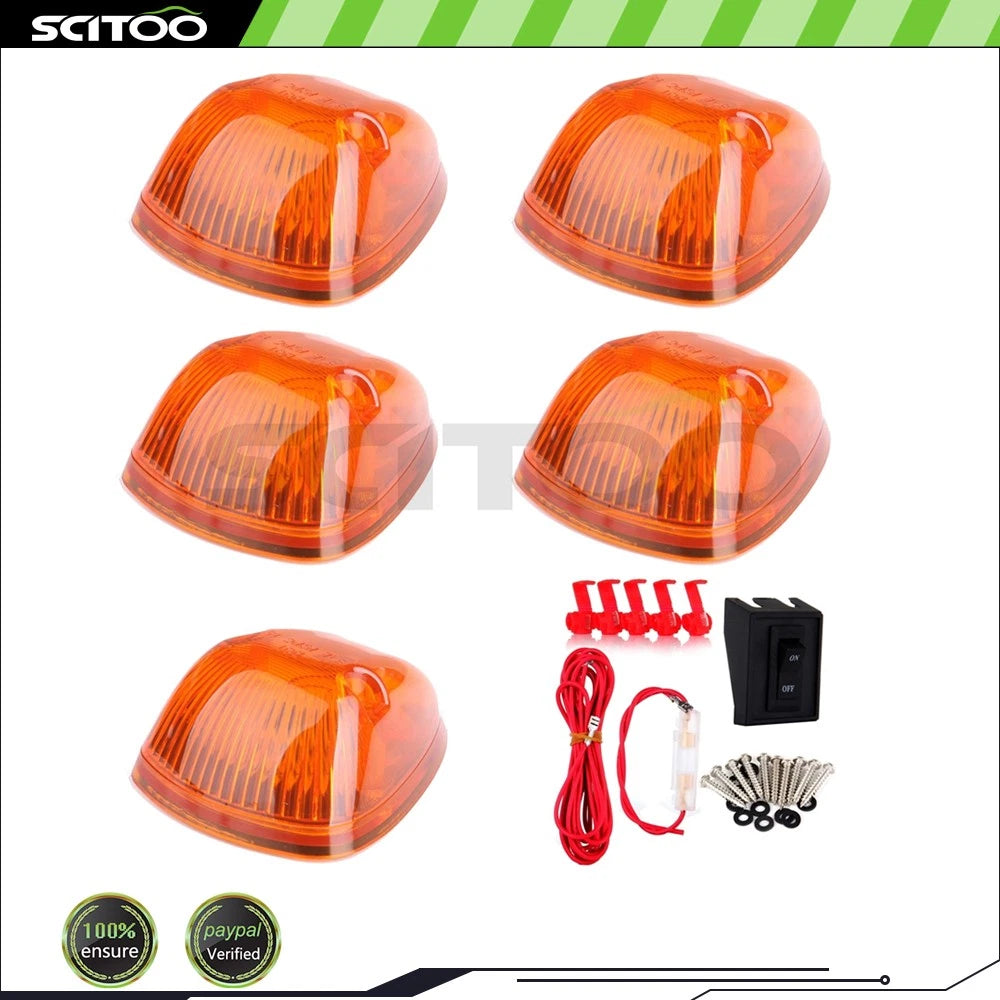 5X Smoke Cab Marker Light + Wiring for Dodge Ram 2500 (1994–1996)