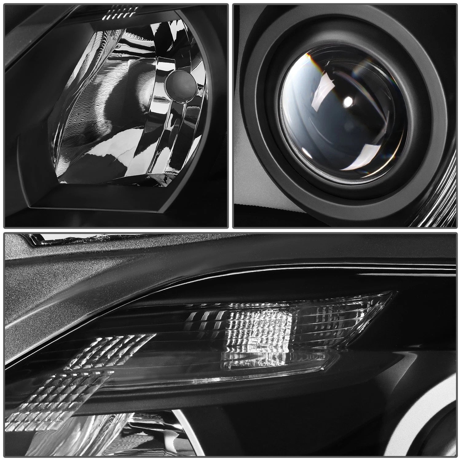 Projector Headlights Assembly for Lexus RX350 (2010–2012) Black/Amber