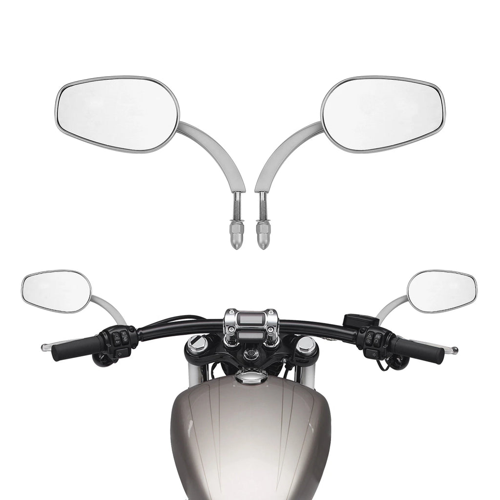 8mm Rearview Side Mirrors for Harley Touring Electra Road Glide Sportster Dyna