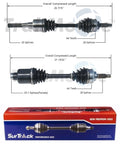 Set of 2 Front CV Axle Shafts for Ford Mazda Mercury (Automatic)