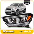 Left Driver Side Headlights for Buick Encore (2017–2022) Black Housing
