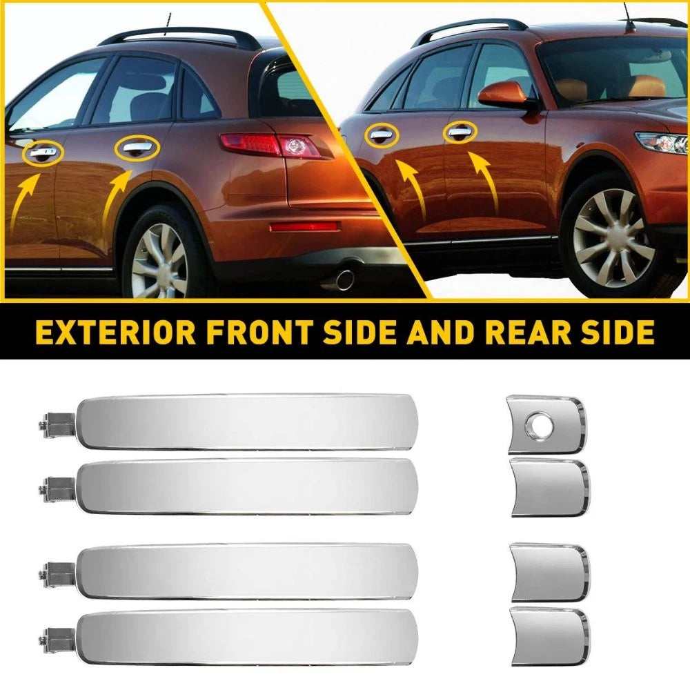 Set of 4 Exterior Door Handles for Nissan Rogue (2008–2013)