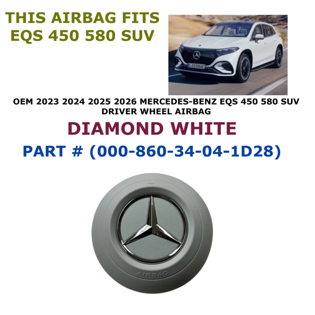 Driver Wheel Airbag for Mercedes-Benz EQS 450 580 (2023–2026) 000-860-34-04