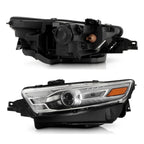 Halogen Headlight for Ford Taurus (2013–2014) Chrome Bezel w/Bulb LH
