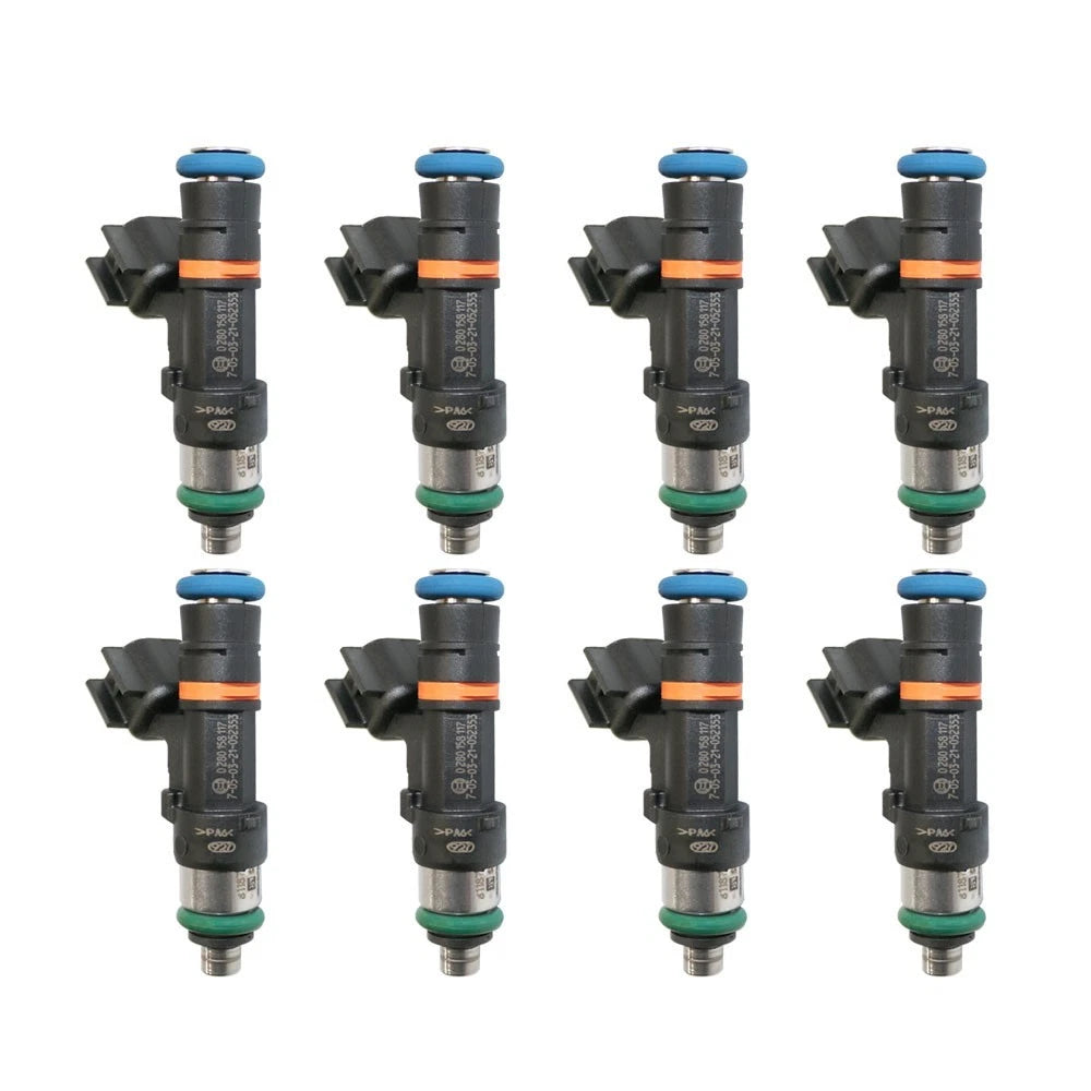 Set of 8 Bosch 0280158117 550cc 52lb EV14 Fuel Injectors for