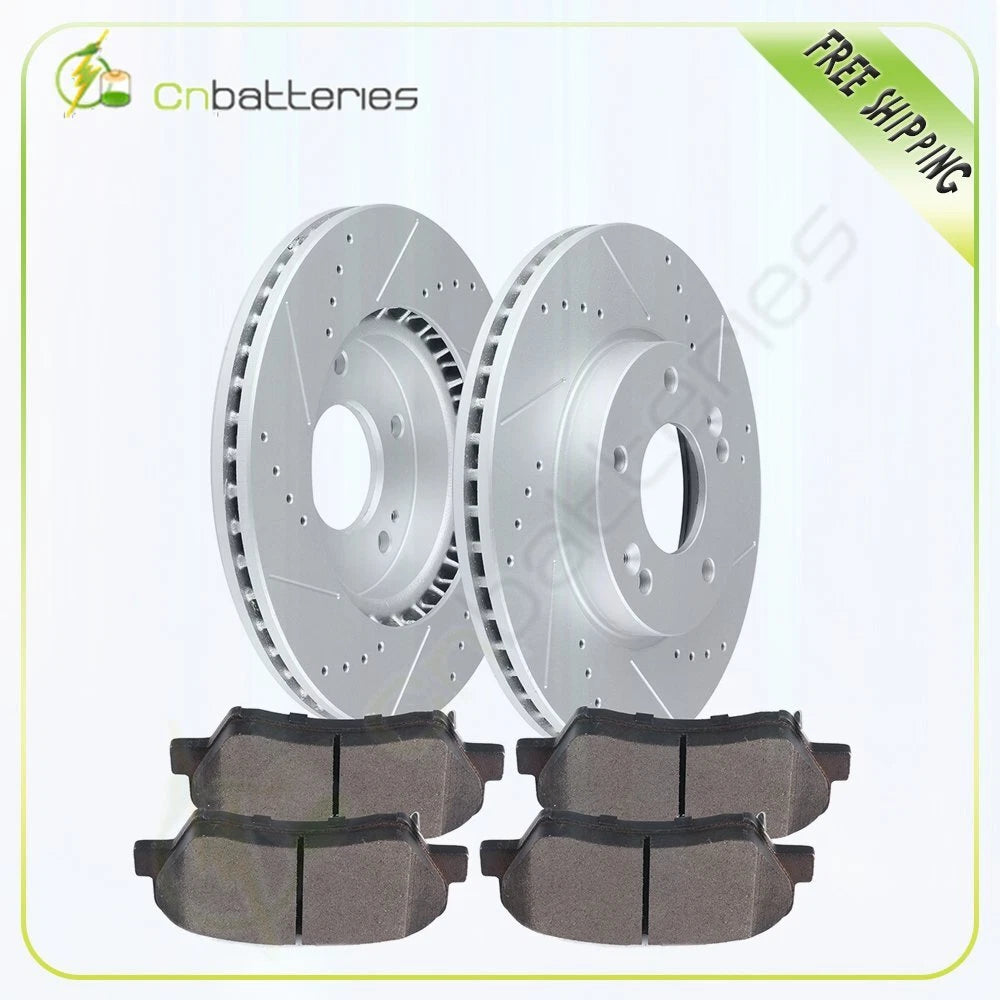 Front Brake Rotors & Ceramic Pads for Hyundai Elantra (2011–2016) & Kia Forte (2010–2013)