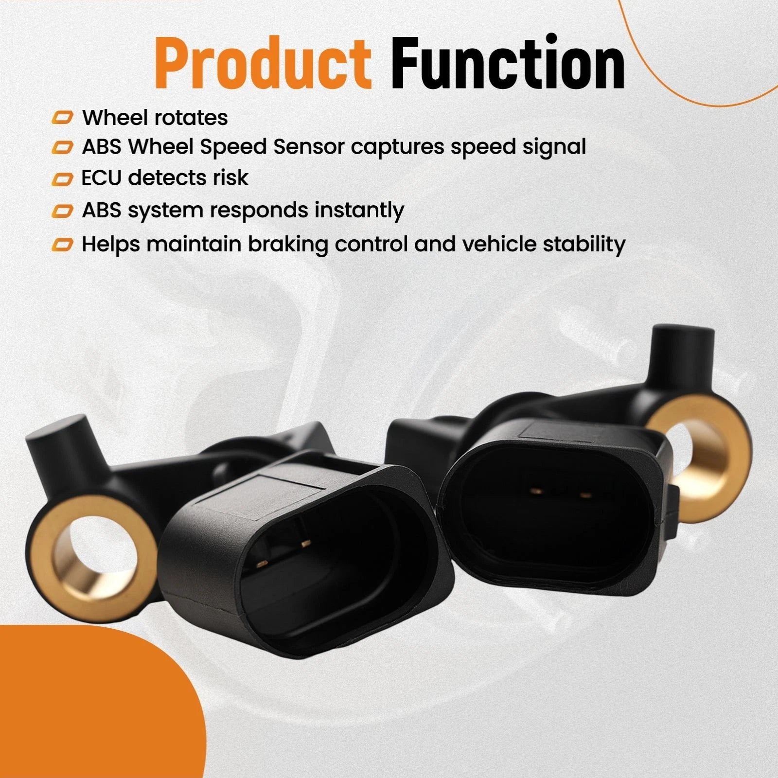 ABS Wheel Speed Sensors for Audi A1, VW Golf MK7, Caddy, Tiguan (2012–2020)