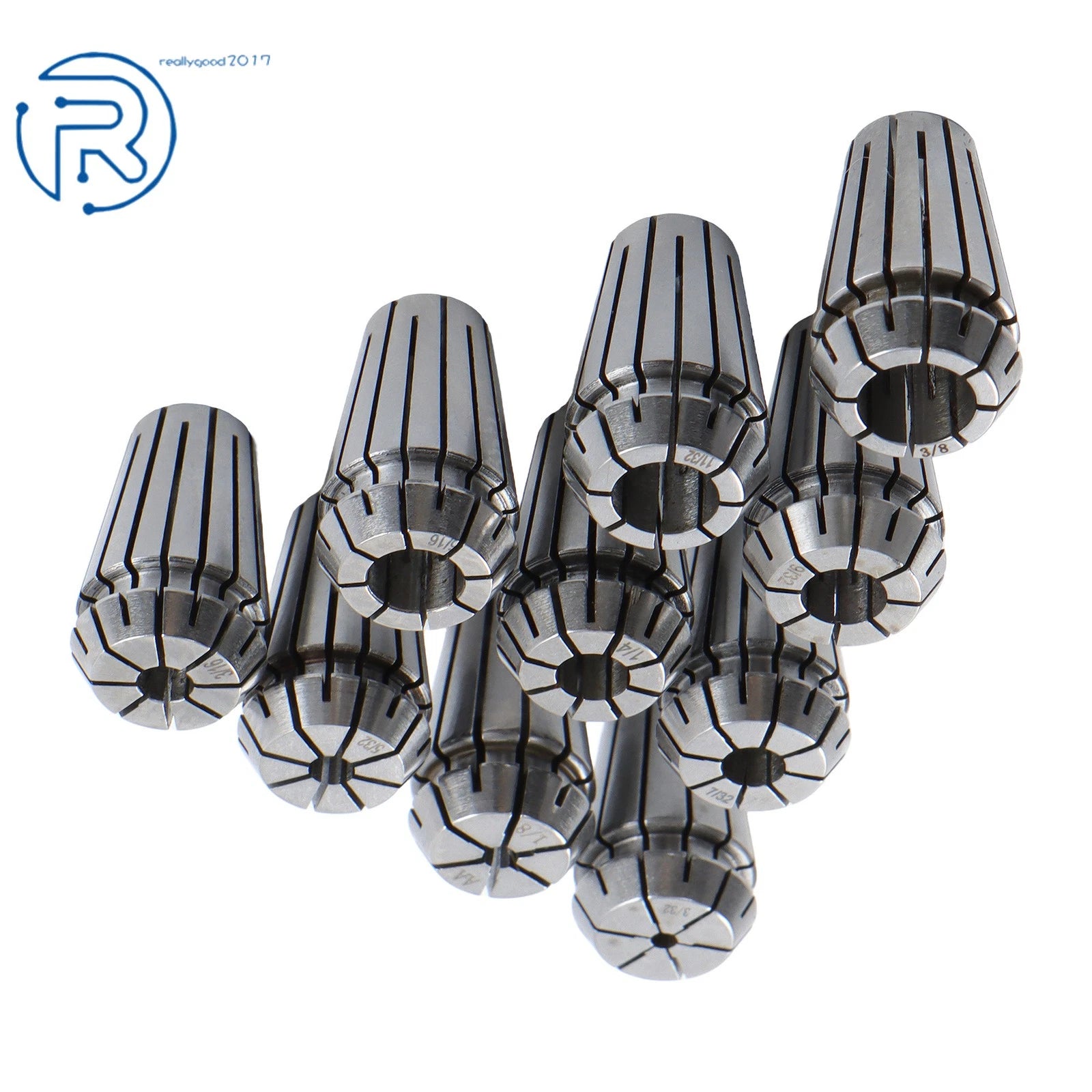 Set of 10 ER16 Collets for CNC Machines (Universal)