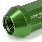 20 PCS Closed End M12x1.25 35mm Tall Green Aluminum Lug Nuts for JDM Vehicles