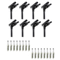 Set of 8 Ignition Coils & 16 NGK Platinum Spark Plugs for Ram 1500 (2002–2023)