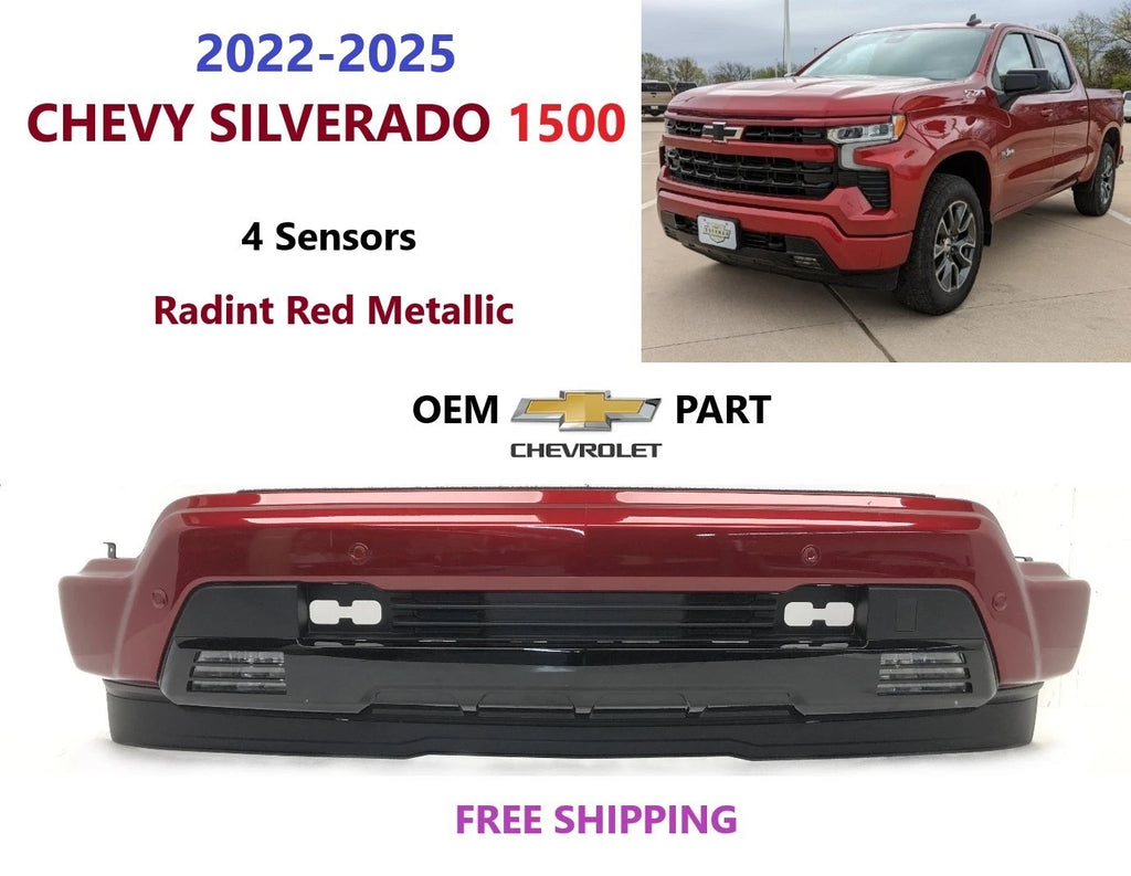 Front Bumper for Chevy Silverado 1500 (2022–2025) Radiant Red MET #1
