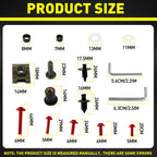 Complete Fairing Bolts Kit Red for Kawasaki Ninja ZX6R 636 ZX6RR (2003–2006)
