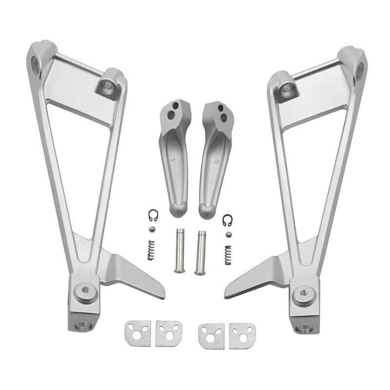 Set of 2 Passenger Foot Pegs Footrest Mount Bracket for Aprilia RS660 (2021–2025)