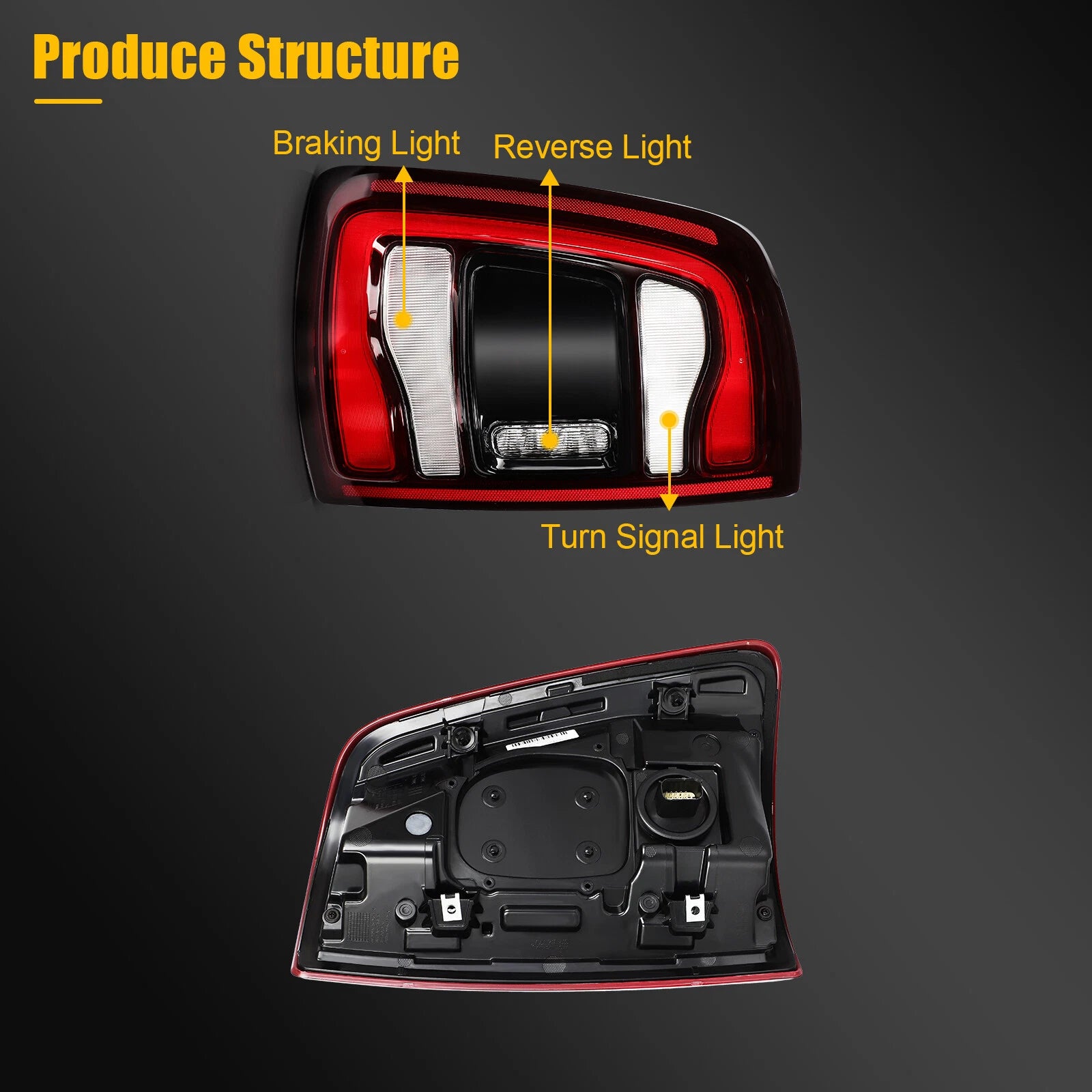 Left Driver Side Full LED Tail Light for Ram 2500 3500 (2019–2024)