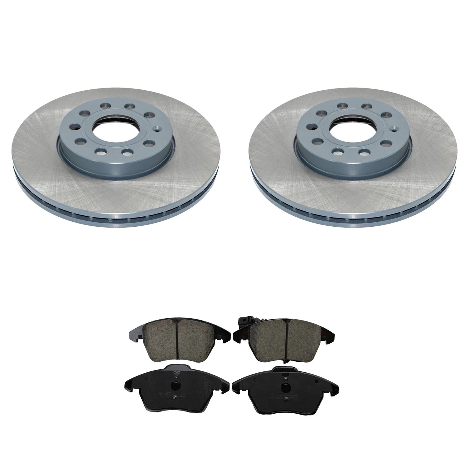 DuraGo Front Rotors & Akebono EURO Ceramic Brake Pads Kit for Beetle Golf (FWD)