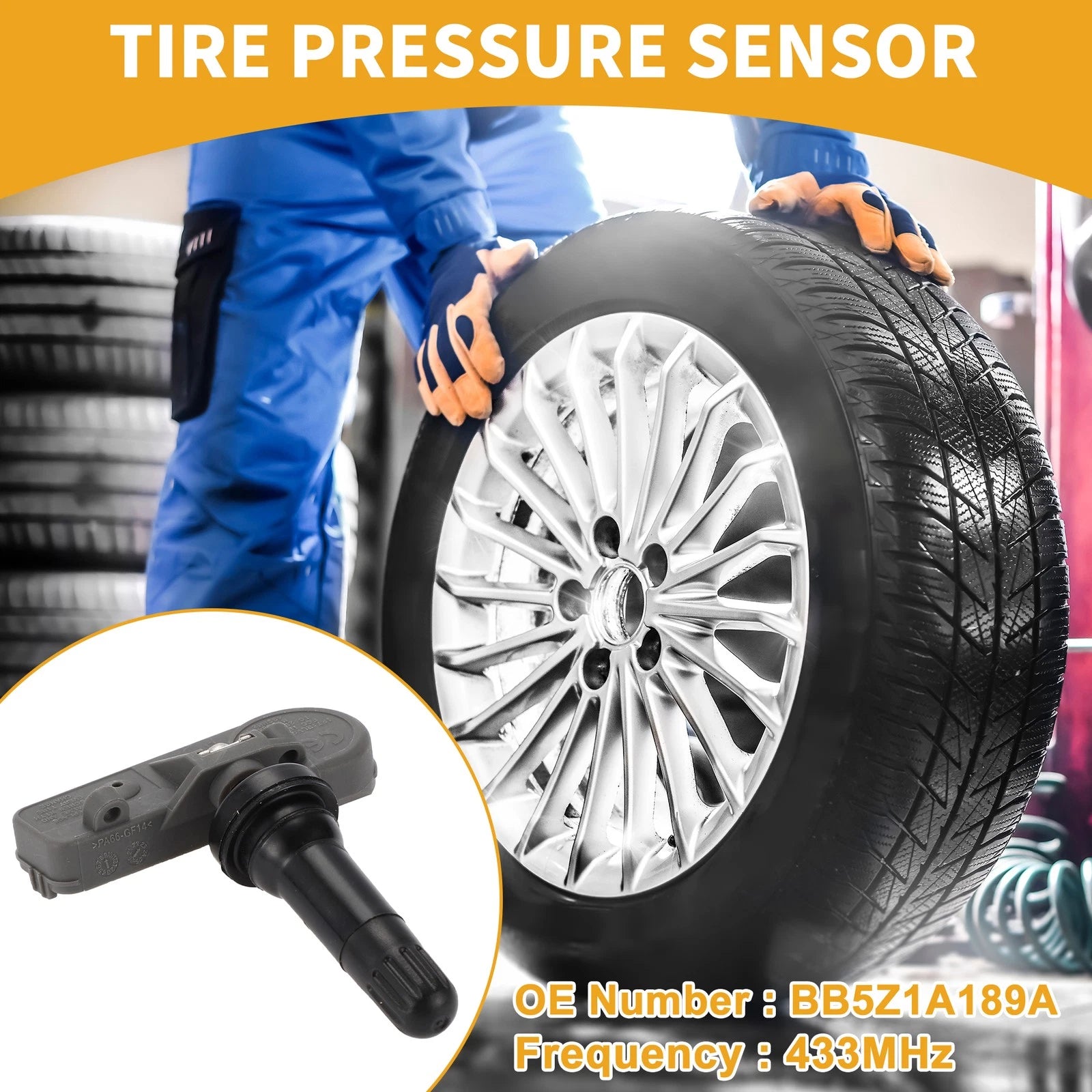 Tire Pressure Sensor for Ford Escape (2015–2019) TPMS 433MHz No.BB5Z1A189A