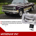 Set of 2 Chrome Front Turn Signal Park Lights for Chevy GMC PU Blazer Jimmy (1981–1982)