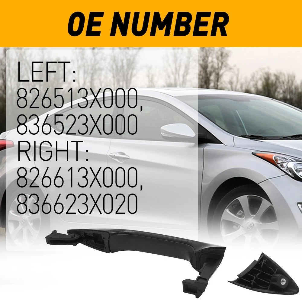 Set of 2 Outside Exterior Door Handles for Hyundai Elantra (2011–2016)