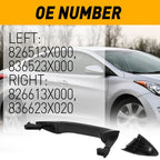 Set of 2 Outside Exterior Door Handles for Hyundai Elantra (2011–2016)