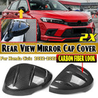 Pair  Carbon Side Rear View Mirror Cover Cap for Honda Civic (2022–2025)