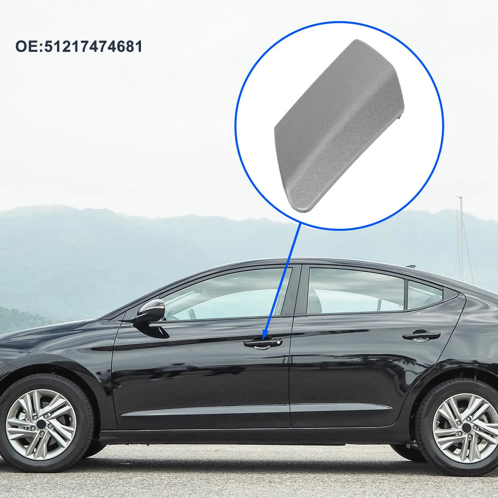 Front Left Door Knob Cover for BMW 7-Series G11 (2017–2022) No. 51217474681 Silver Tone